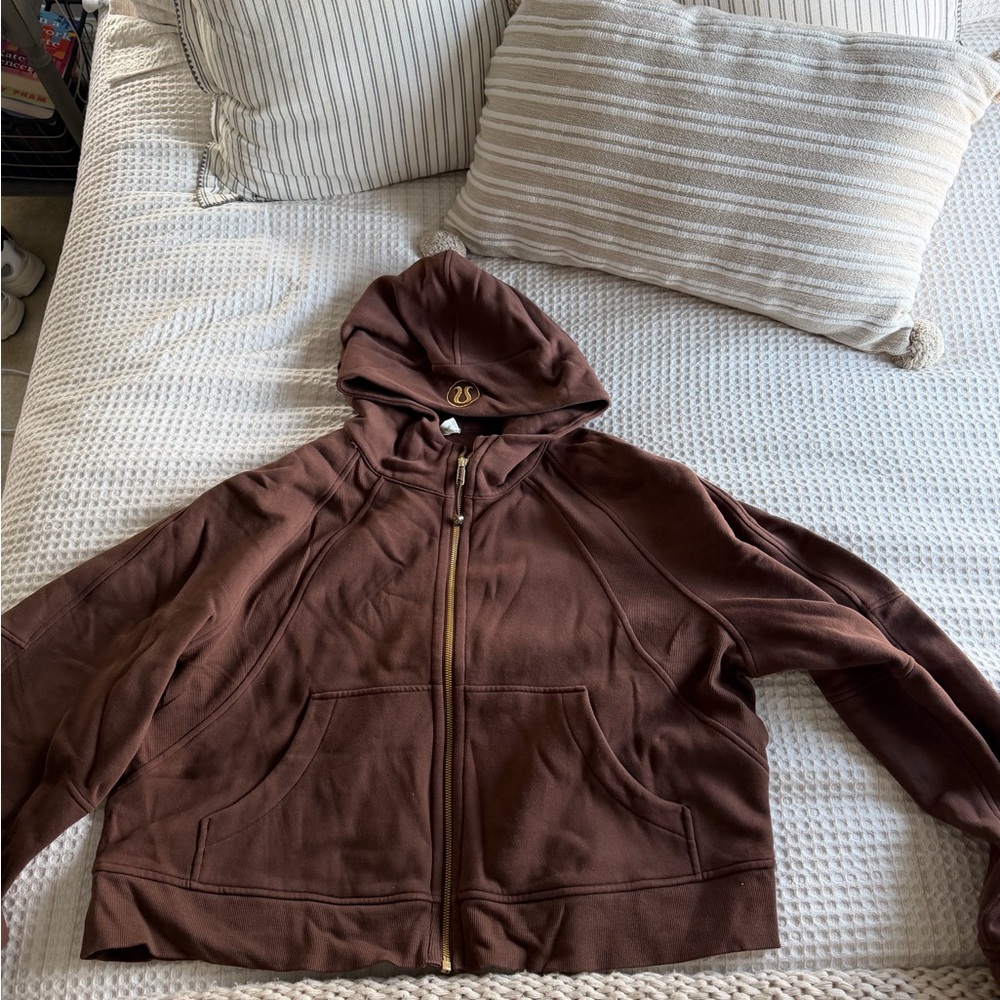Lululemon Full Zip Scuba Sweatshirt in Java